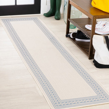 Lucia Classic Diamond Border Indoor/outdoor Area Rug